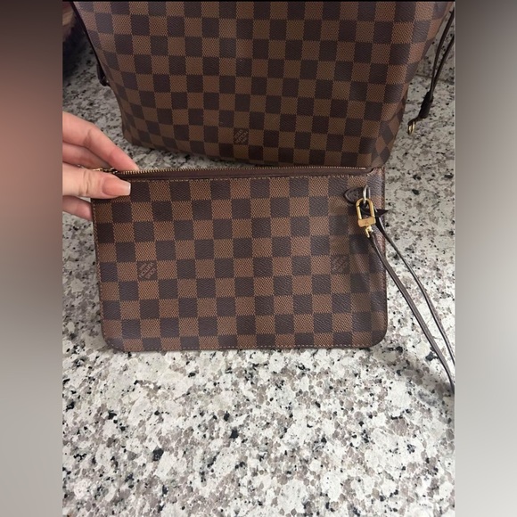 LOUIS VUITTON DAMIEN EBENE NEVERFULL & POUCH - Picture 3 of 4